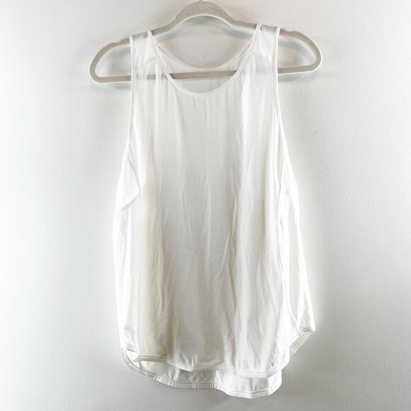 Lululemon Sculpt Flowy Relaxed Fit Mesh Muscle Tank Top White Medium - Picture 3 of 8